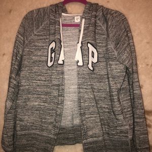 Grey Gap Zip-Up Hoodie